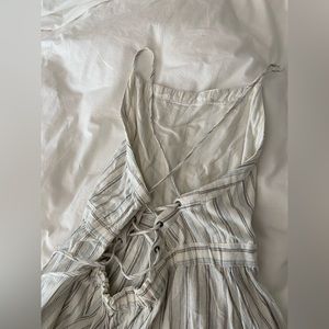 Nordstrom BP Lace Up Striped Maxi Dress | size XXL